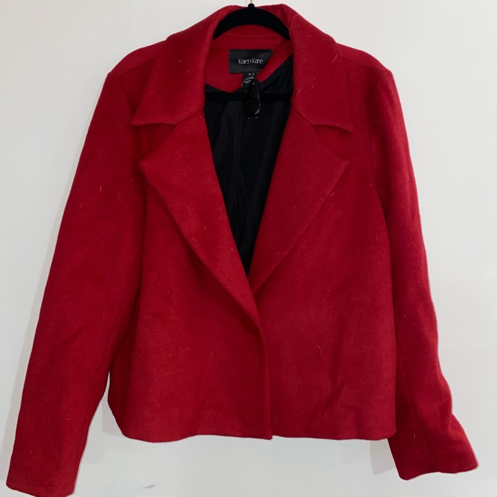 BRAND NEW| Karen Kane | Wool Red Bomber